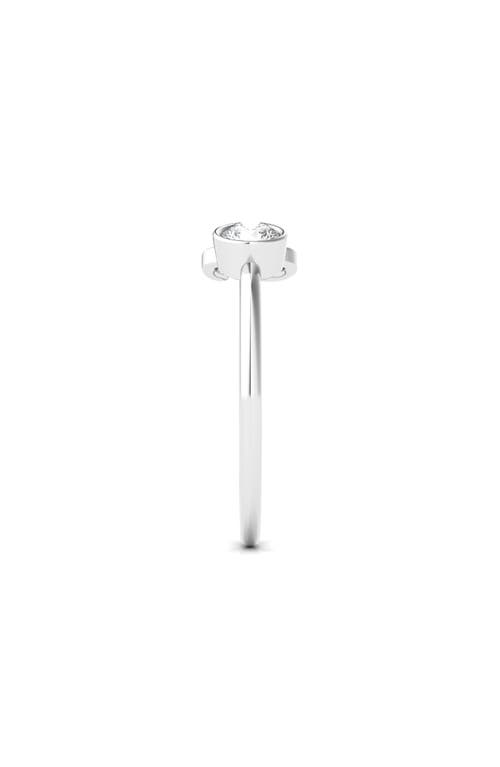 Hautecarat Lab Grown Diamond Letter Ring In 18k White Gold - S