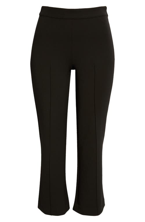 Vince Pintuck Crop Flare Cotton Blend Pants In Black