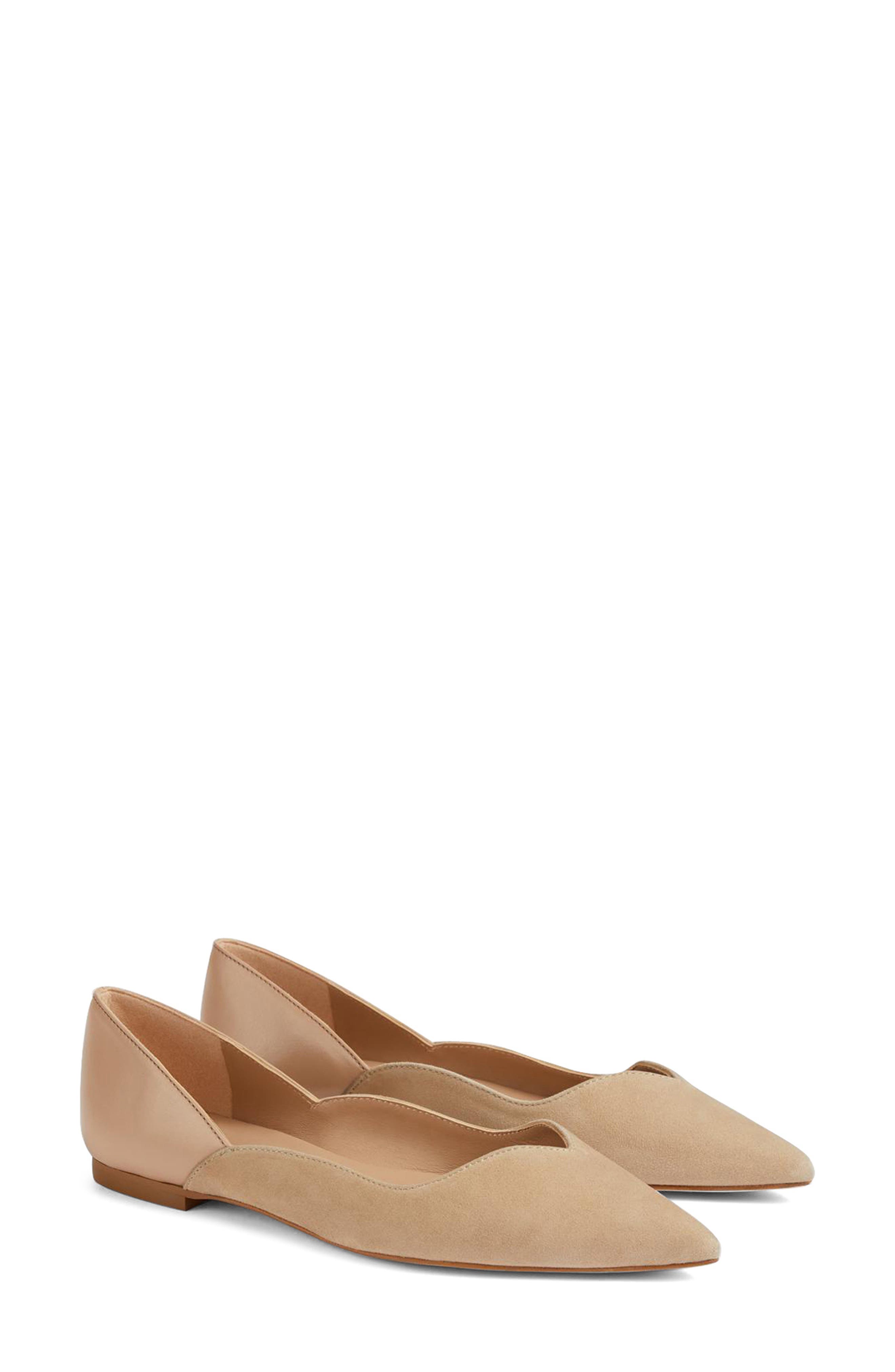 LK Bennett Iris Pointed Toe Flat in Trench 