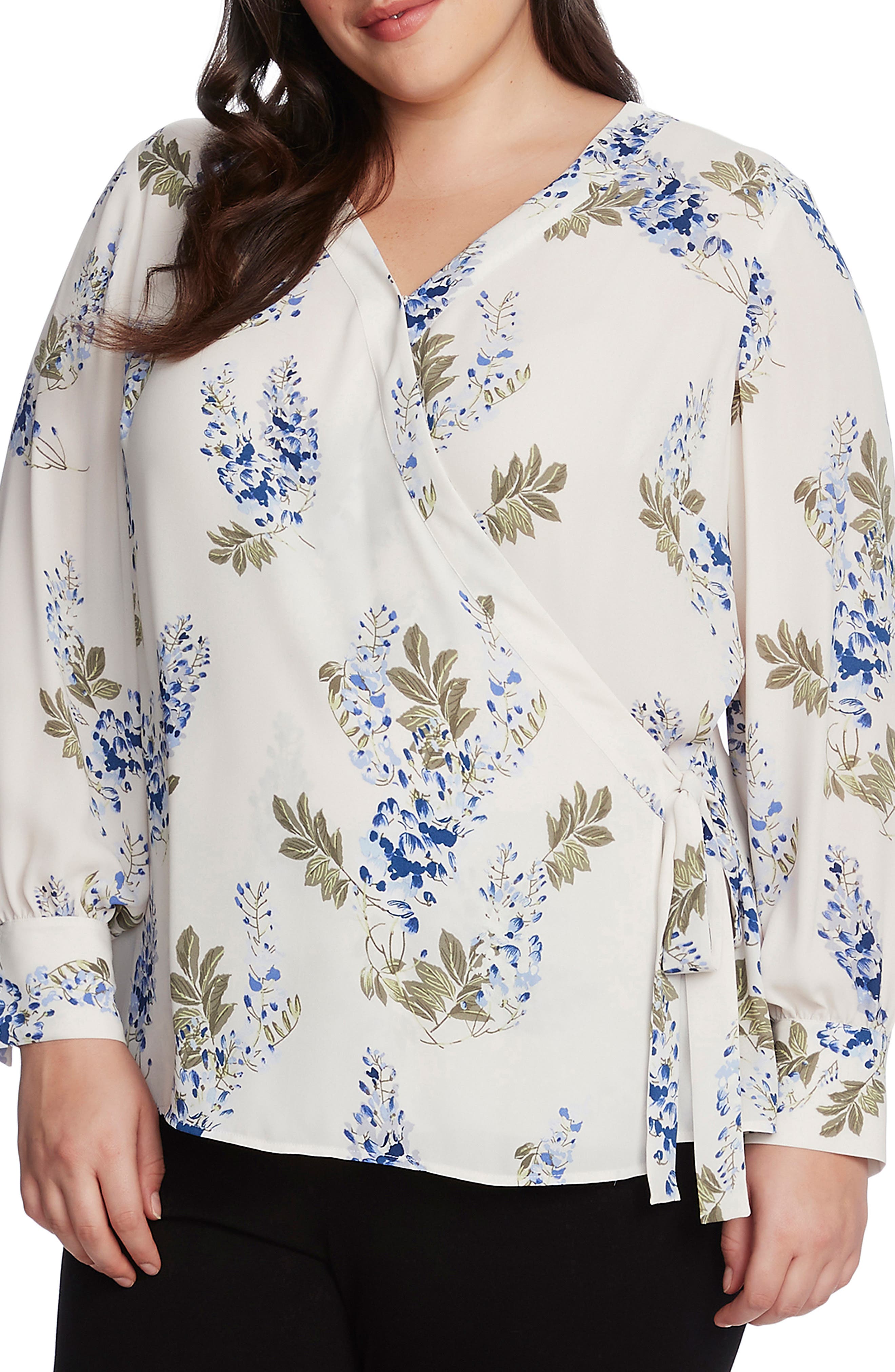 vince camuto wrap blouse