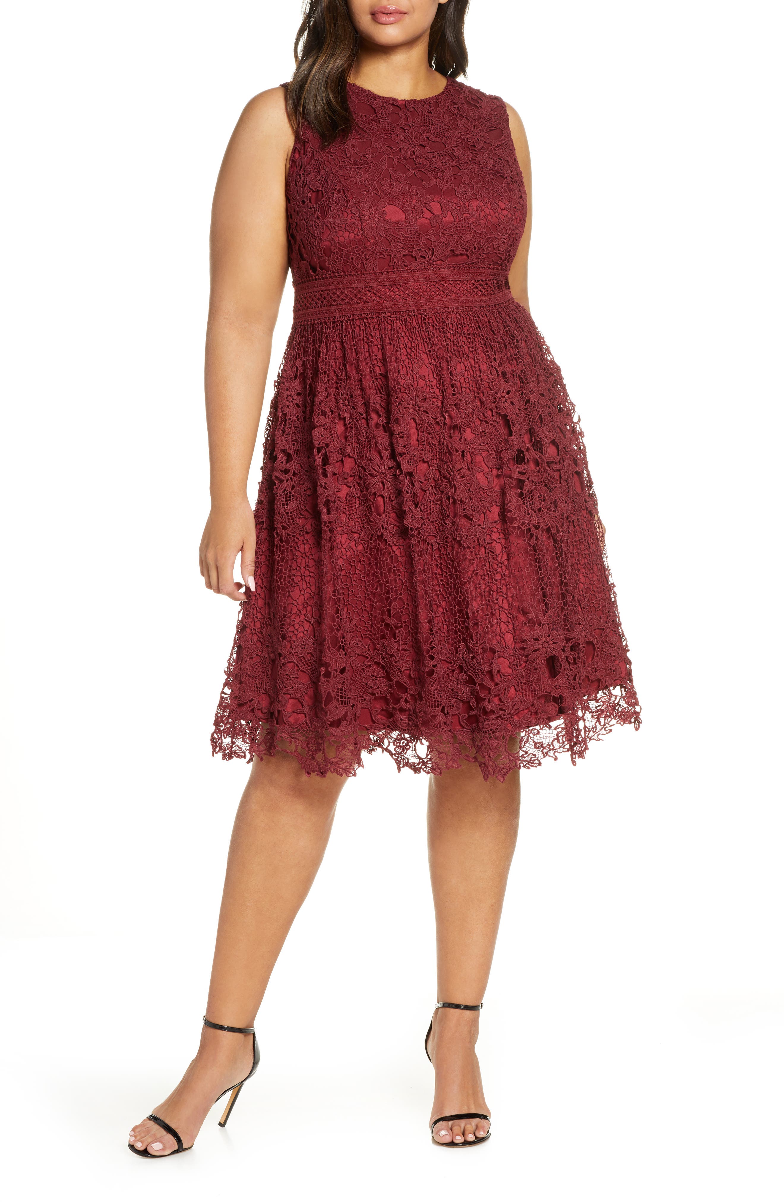 maroon dress plus size