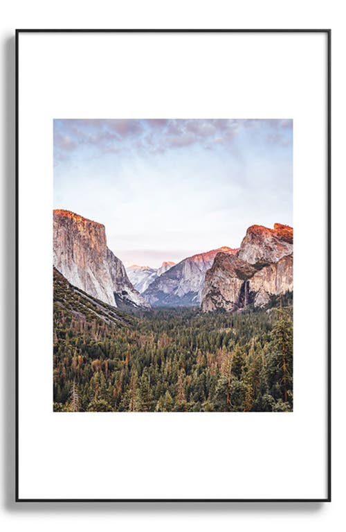 Deny Designs Yosemite Tunnel Framed Art Print in Black Tones