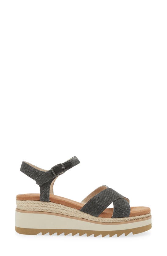 Shop Toms Gia Platform Wedge Sandal In Black