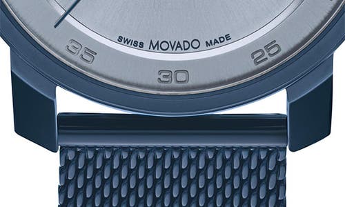 Shop Movado Bold Access Mesh Strap Watch, 41mm In Grey/blue