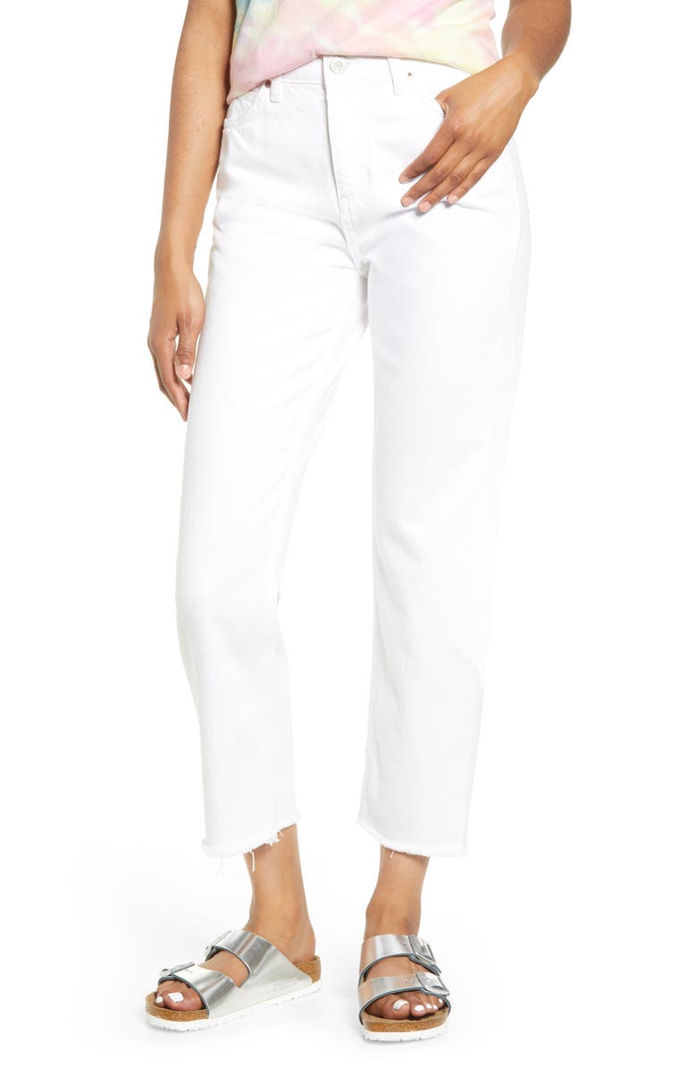 BDG URBAN OUTFITTERS Pax High Waist Crop Jeans, Main, color, White