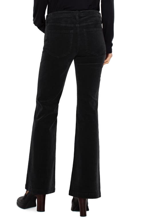 Shop Liverpool Hannah Corduroy Flare Pants In Onyx