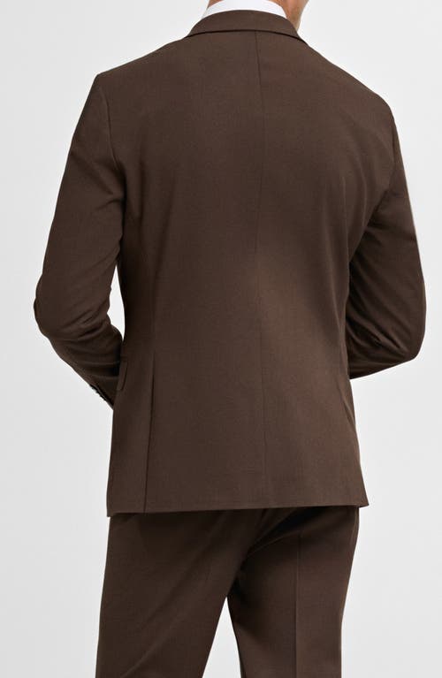 Shop Mango Superslim Fit Stretch Sport Coat In Tobacco Brown