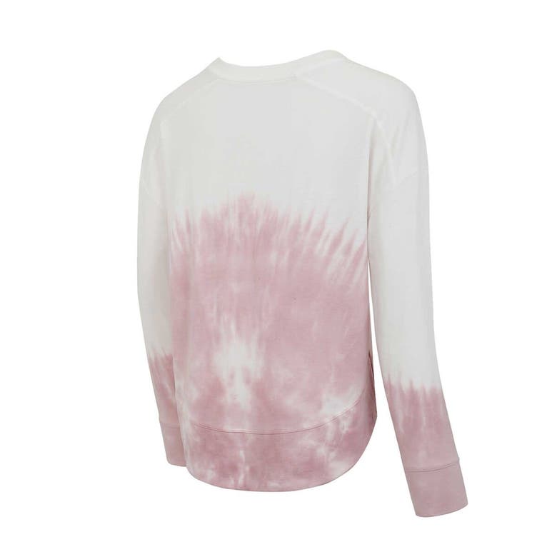 Shop Concepts Sport Pink/white Atlanta United Fc Orchard Tie-dye Long Sleeve T-shirt
