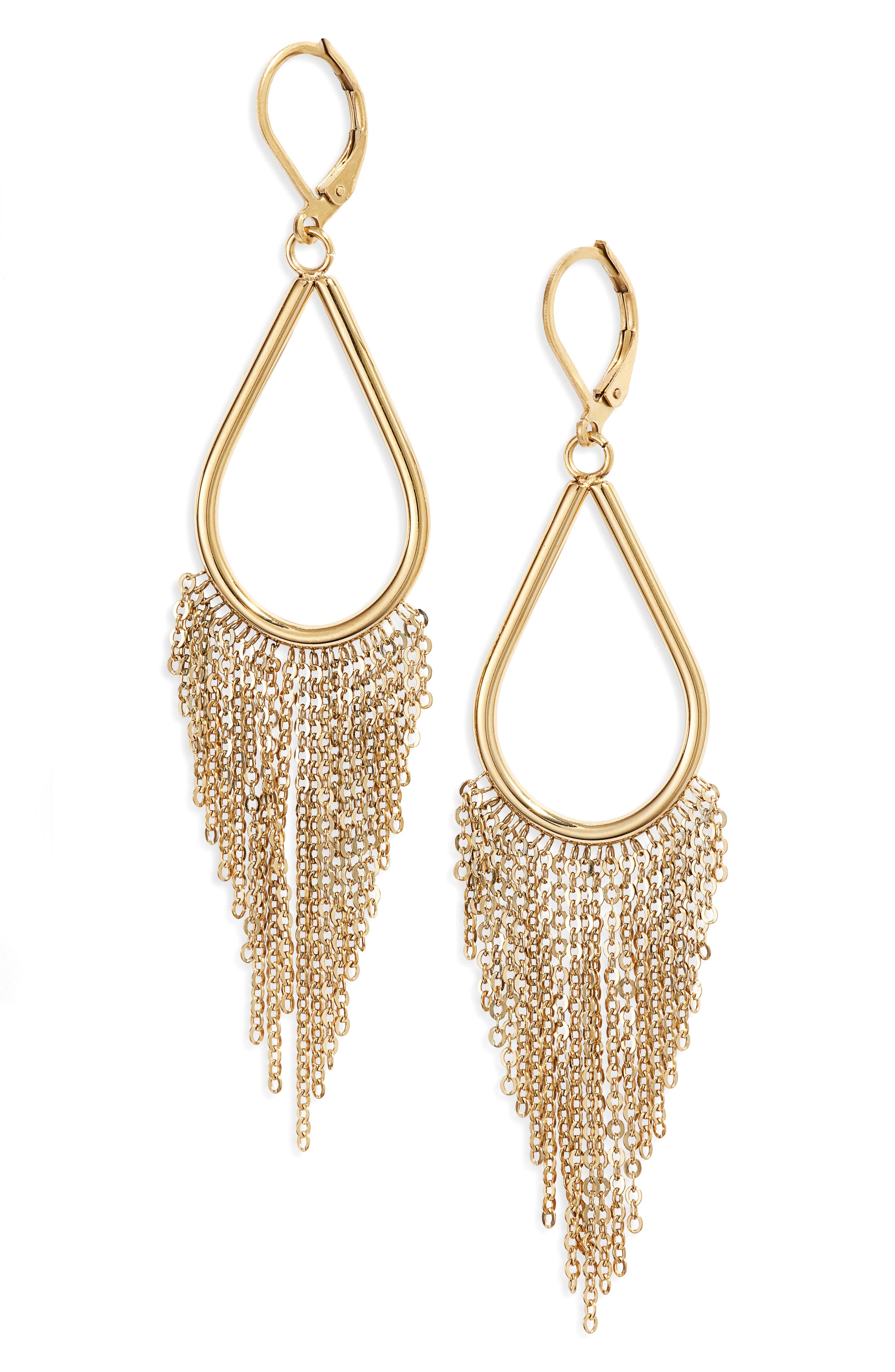 Knotty Chain Fringe Drop Earrings Nordstrom