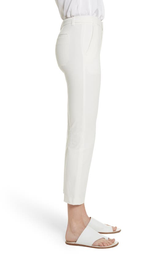 Vince Coin-pocket Straight-leg Cropped Chino Pants In Off White