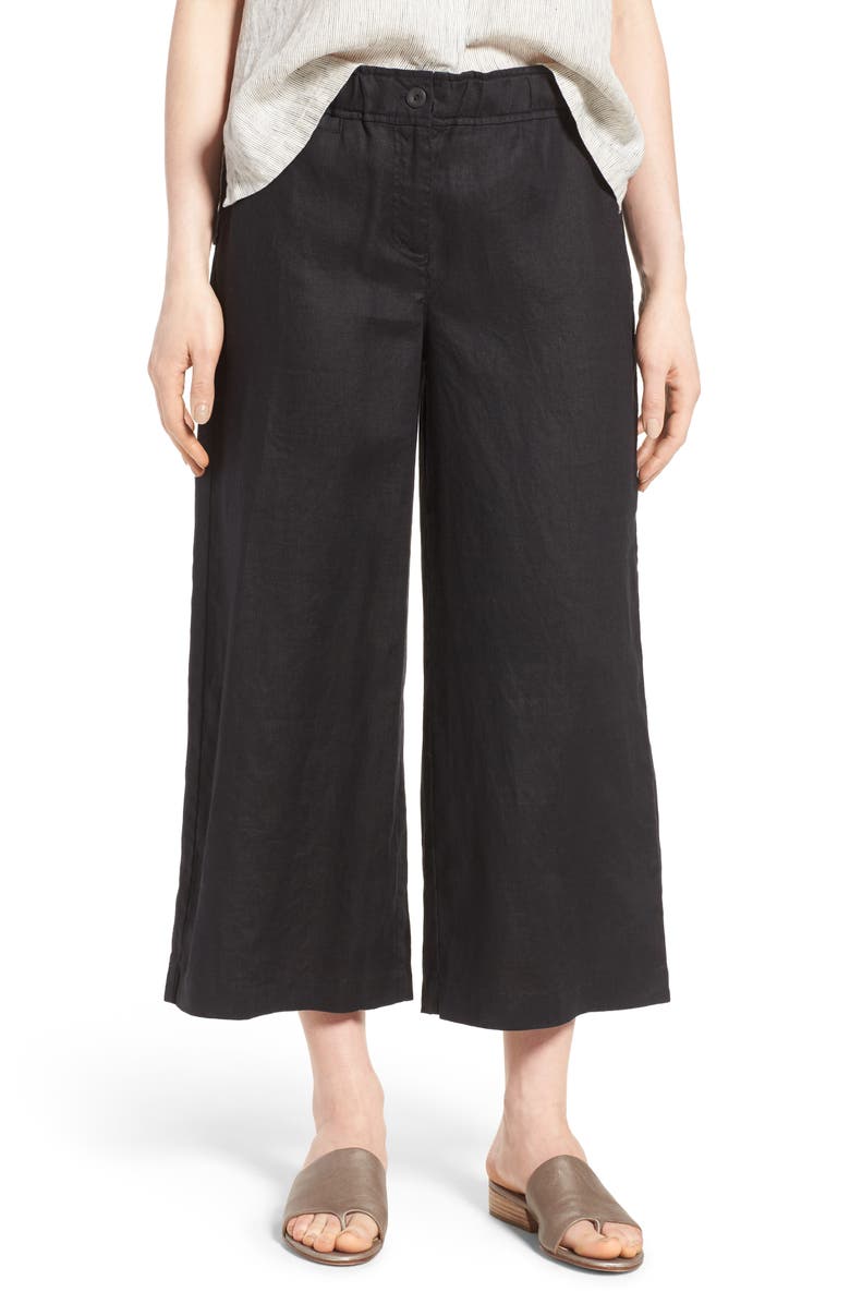 Eileen Fisher Organic Linen Crop Pants | Nordstrom