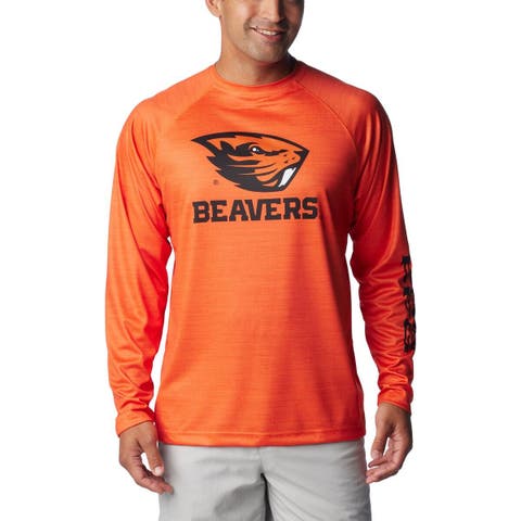 Men's Columbia Orange Clemson Tigers Terminal Tackle Omni-Shade Raglan Long  Sleeve T-Shirt