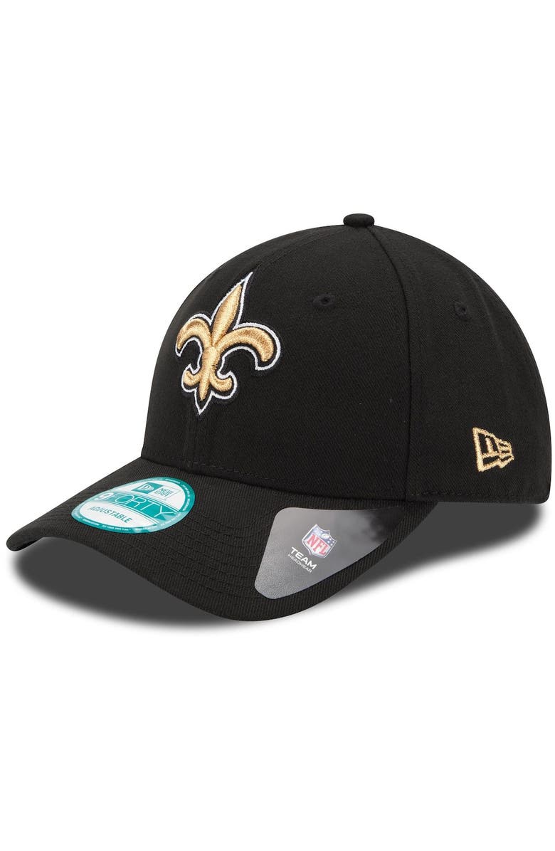 بوكس رجالي NFL New Orleans Saints Team Logo Black Adjustable Hat YD جزمة روكي