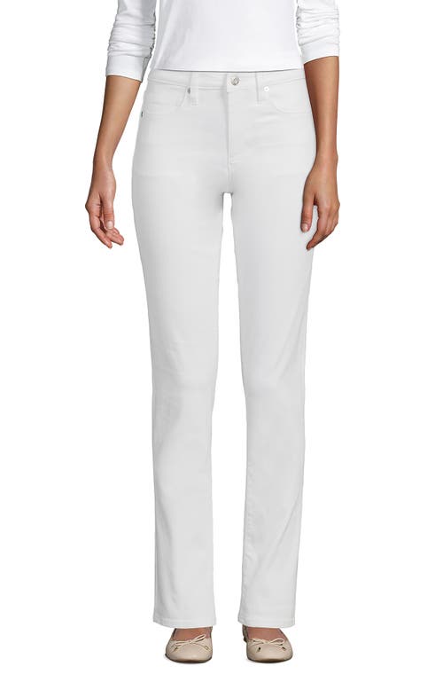 Lands' End Recover Mid Rise Straight Leg Blue Jeans In Natural