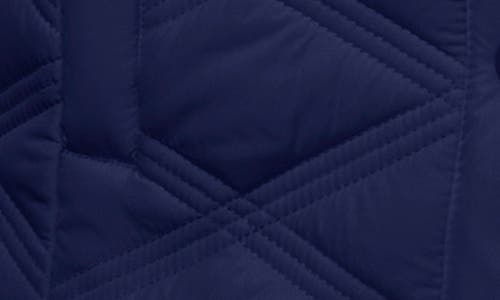 Shop Bernardo Triple Stitch Diamond Quilted Recycled Polyester Jacket In Navy