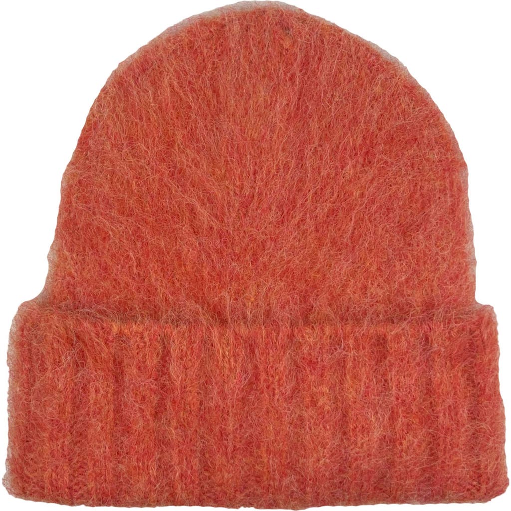 Marcus Adler Fuzzy Hair Beanie In Orange