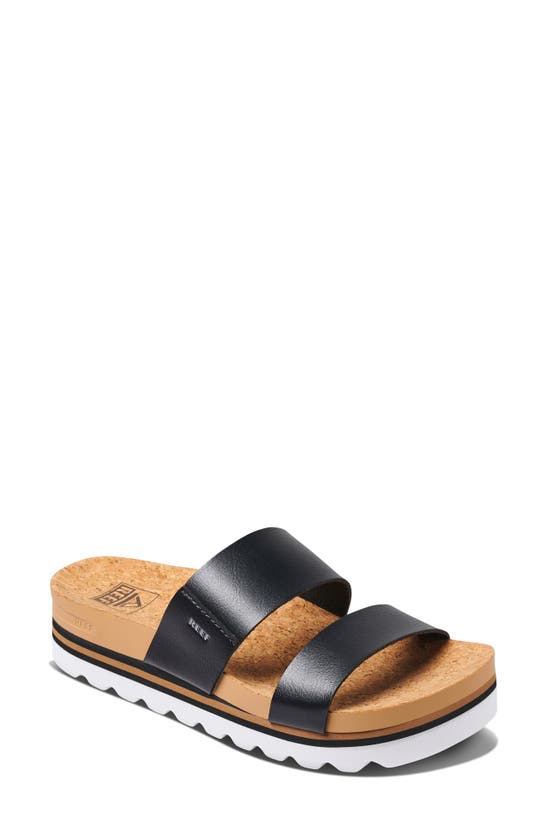 Shop Reef Cushion Vista Hi Slide Sandal In Black