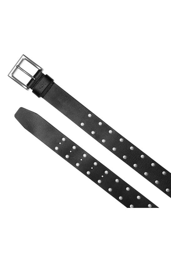 Shop Allsaints Studded Leather Belt In Black