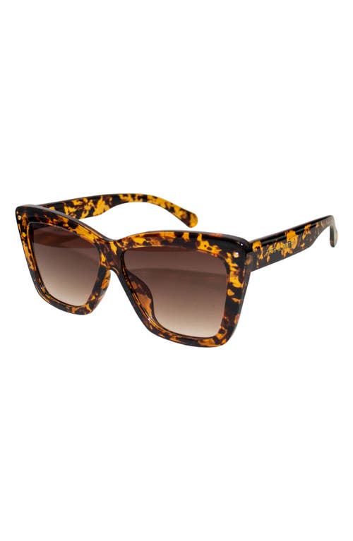 Fifth & Ninth Willow 57mm Polarized Cat Eye Sunglasses In Torte/brown