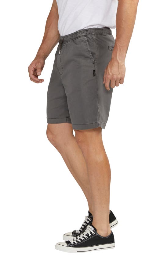 Silver Jeans Co. Pull-on Stretch Chino Shorts In Dark Grey