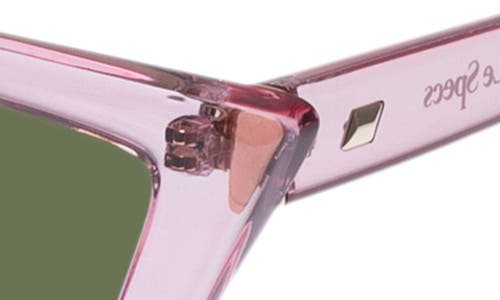 Shop Le Specs Velodrome Cat Eye Sunglasses In Pink/moss Mono