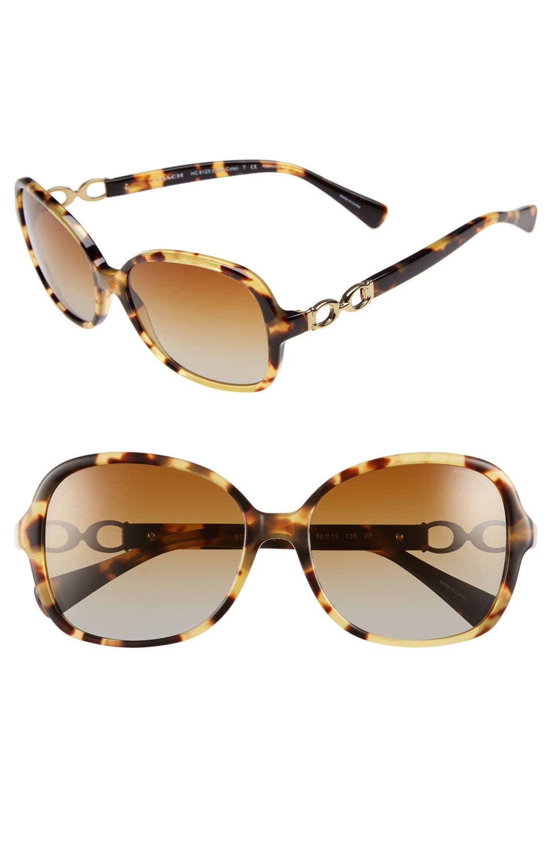 COACH 56mm Retro Polarized Sunglasses Nordstrom