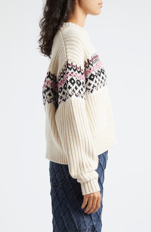 Shop Rag & Bone Leigh Fair Isle Wool Sweater In Ivory