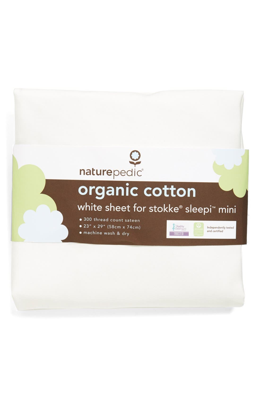 Naturepedic 300 Thread Count Organic Cotton Oval Crib Sheet for Stokke Sleepi Mini Nordstrom