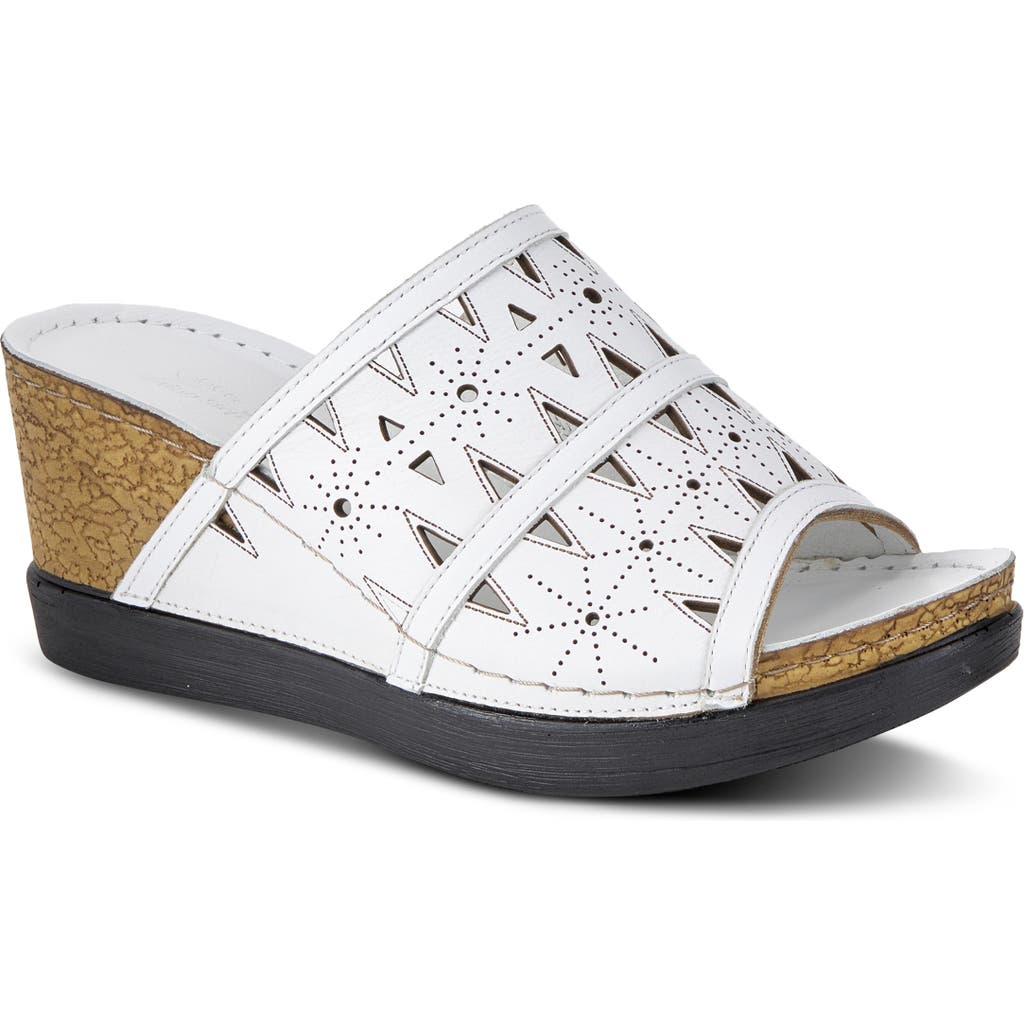 Spring Step Fusa Wedge Sandal In White