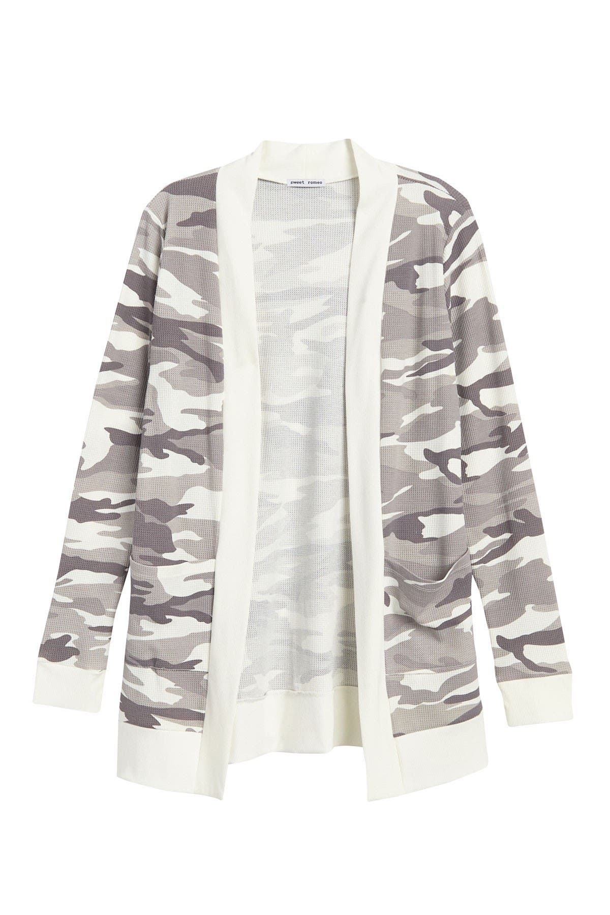 sweet romeo thermal pocket cardigan