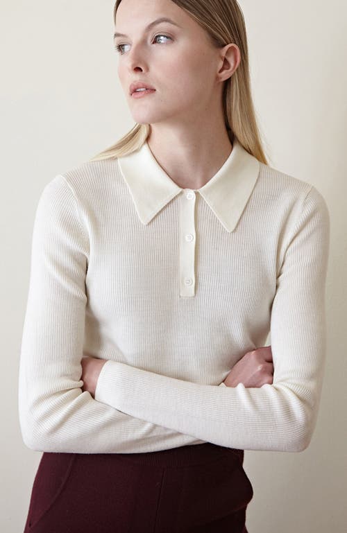 Shop Oyun Classic Rib Polo In Ivory