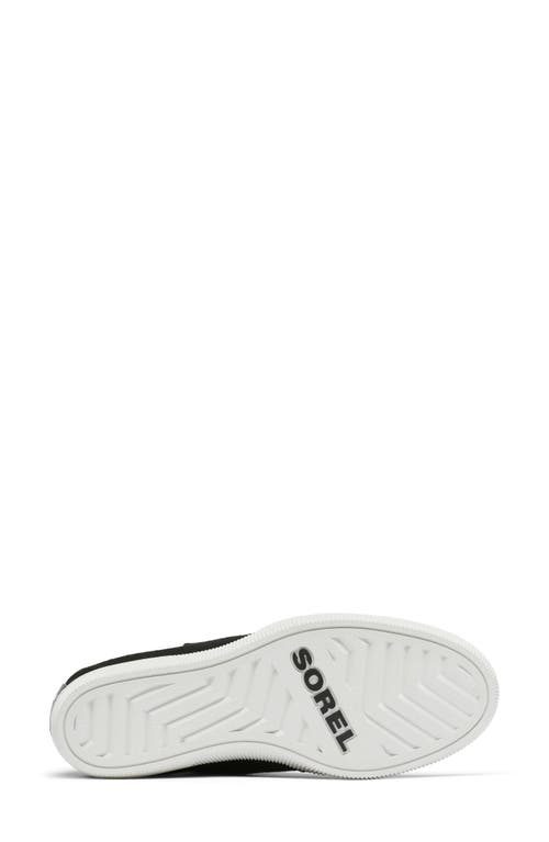 Sorel Out N About Pull On Wedge Womens Solid Man Made Wedge Boots In Black/sea Salt
