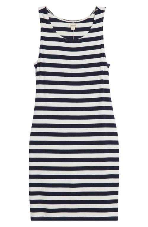 Shop L Agence L'agence Stripe Racerback Minidress In Navy/white Stripe