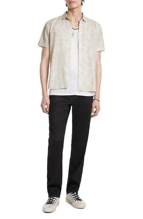 Shop John Varvatos Loren Short Sleeve Cotton Seersucker Button-up Shirt In Terra Brown