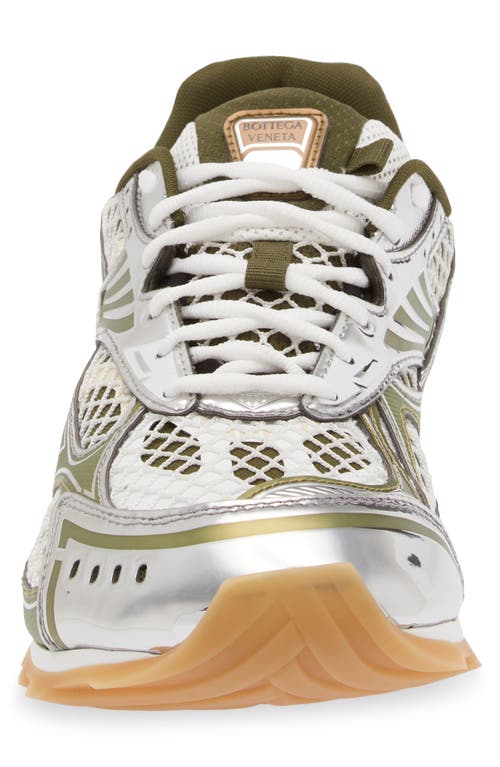 Shop Bottega Veneta Orbit Low Top Sneaker In Mud/white