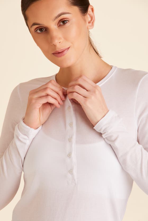 Shop Alala Breakers Henley In White