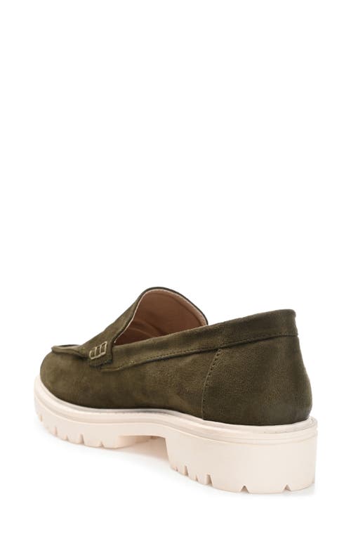 Shop Journee Collection Ericka Lug Sole Platform Loafer In Olive