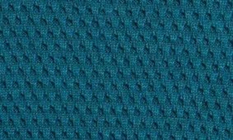 Nordstrom Popcorn Stitch Cotton Blend Crewneck Sweater In Teal Tapestry