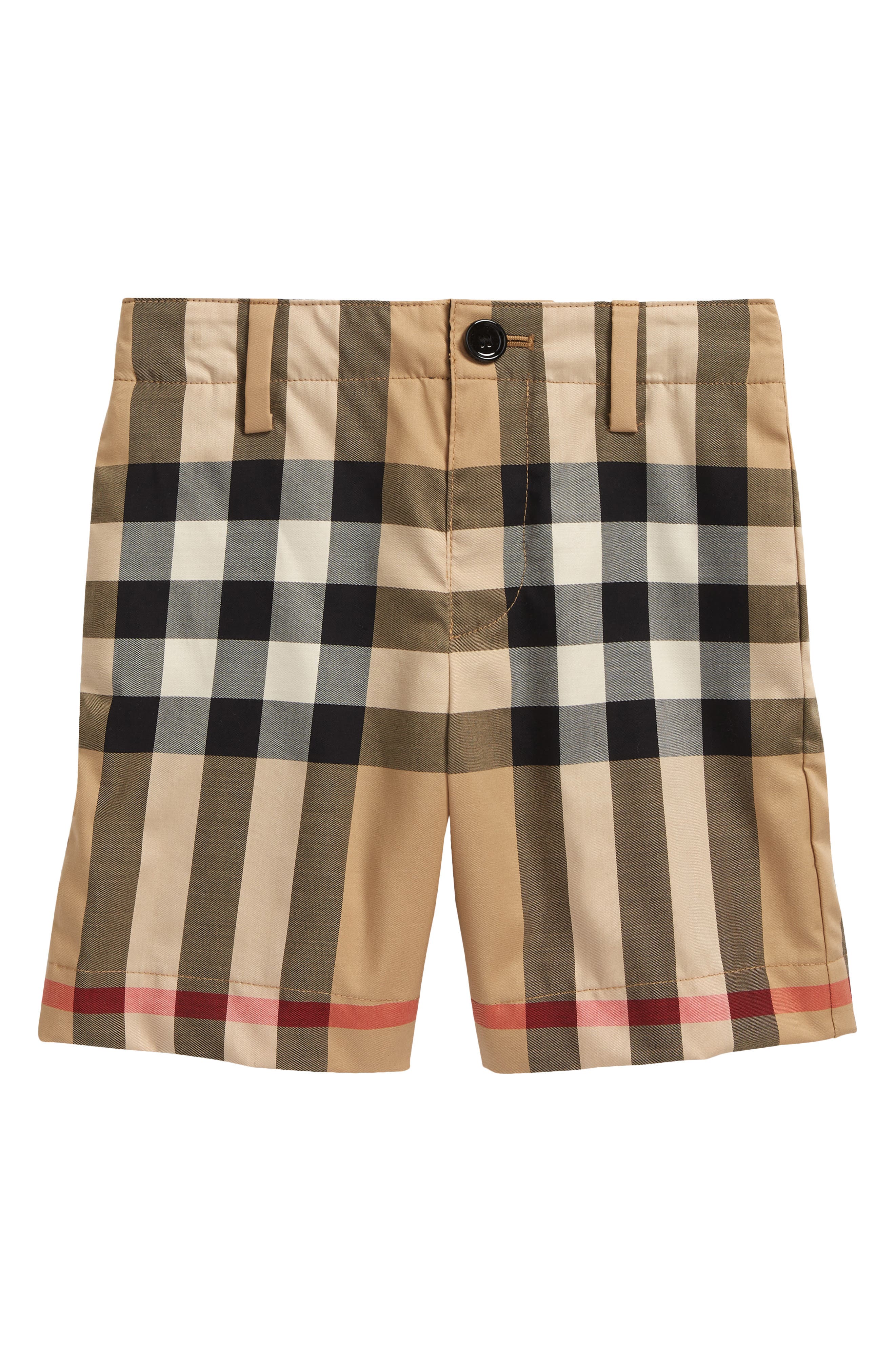 Burberry Kids' Royson Check Stretch Cotton Shorts in Archive Beige Ip Chk at Nordstrom, Size 8Y Us