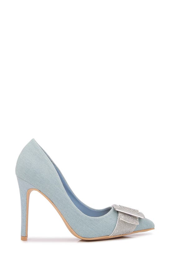 Shop Berness Emery Rhinestone Pump In Denim