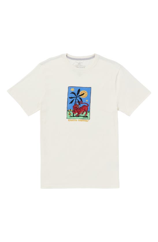 Shop Volcom Tarot Tiger Cotton Graphic T-shirt In Off White