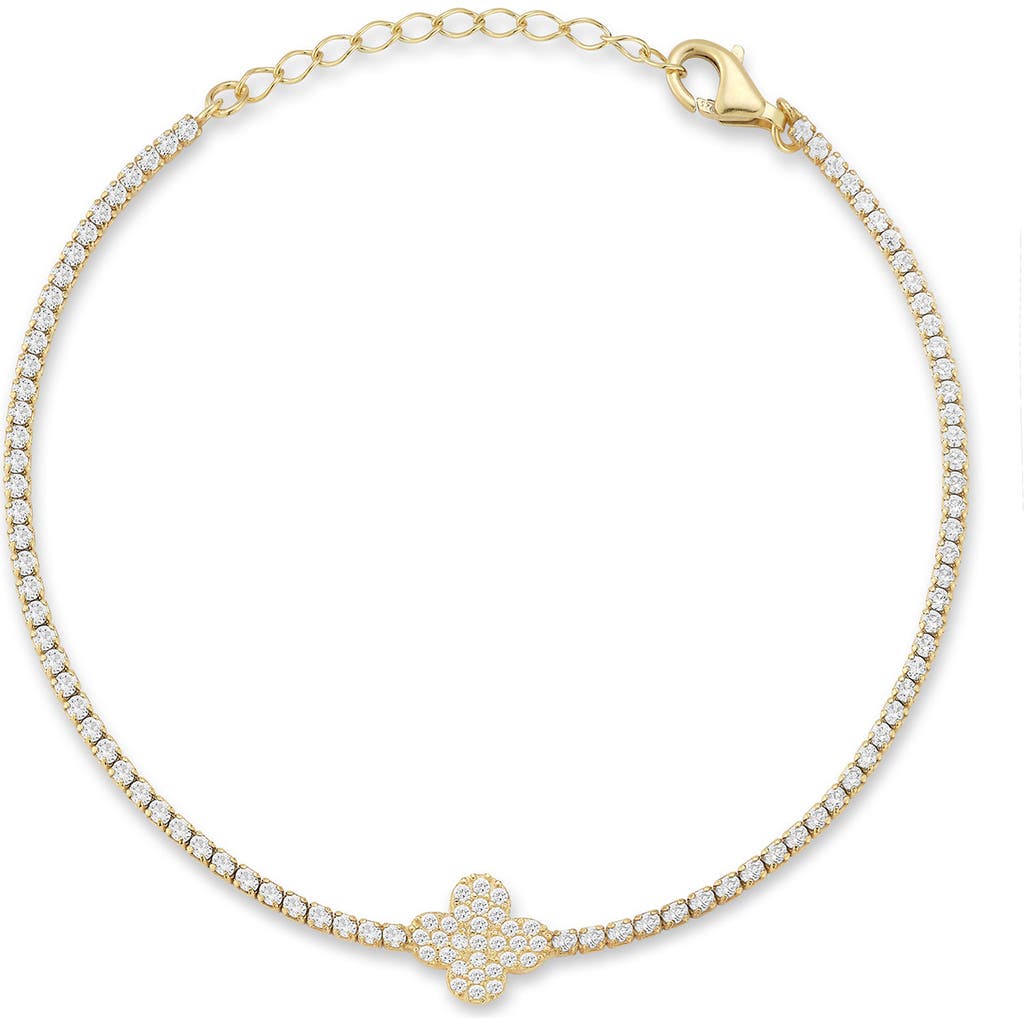 Glaze Jewelry Clover Tennis Bracelet In Gold
