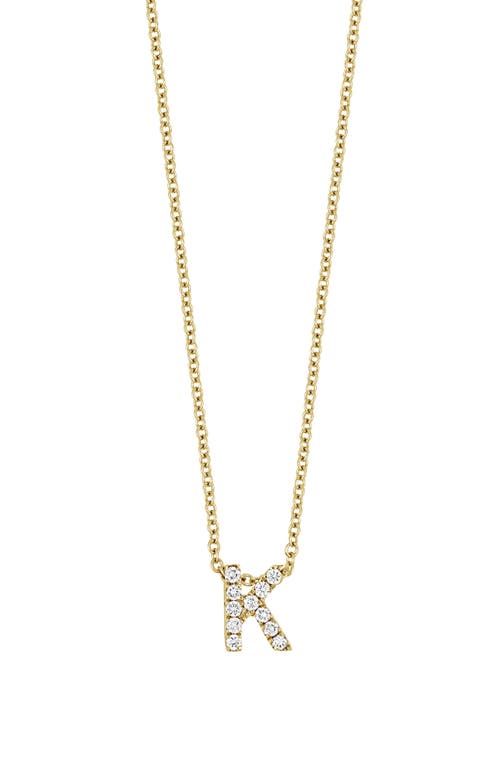 Bony Levy 18k Gold Pavé Diamond Initial Pendant Necklace In 18k Yellow Gold - K