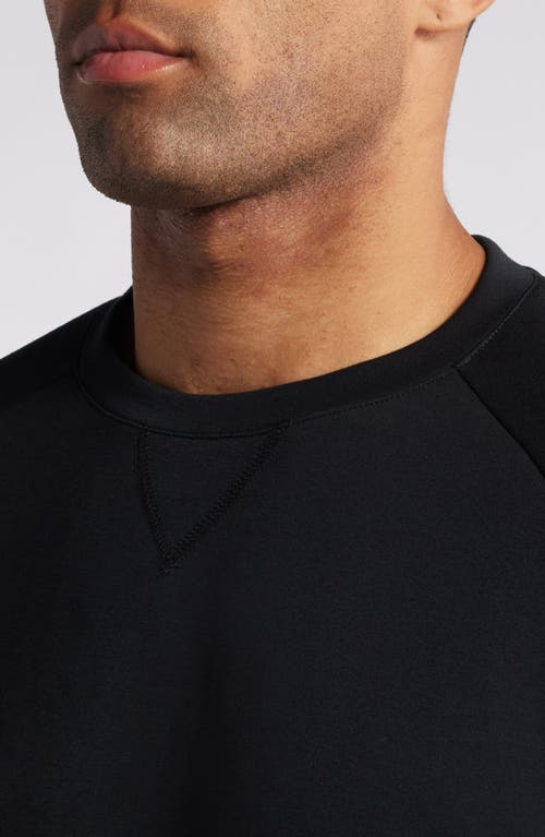 Shop Scott Barber V-stitch Performance Crewneck Sweatshirt In Black