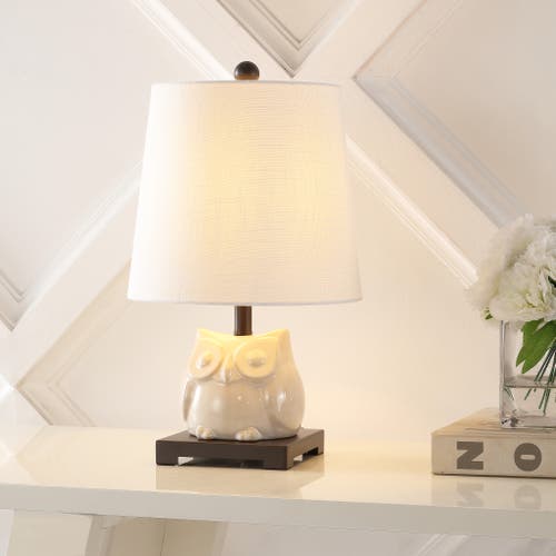 Jonathan Y Justina Ceramic Mini Led Table Lamp In Antique White