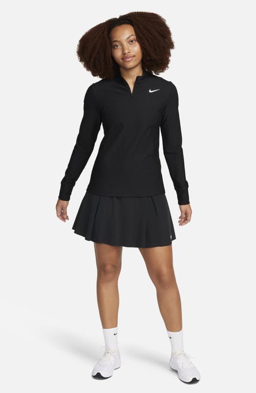 Shop Nike Tour Dri-fit Adv Half Zip Golf Top In Black/white