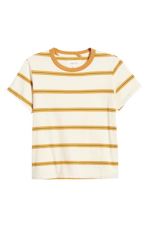 Shop The Great . The Little Stripe Crewneck Cotton T-shirt In Rancho Stripe