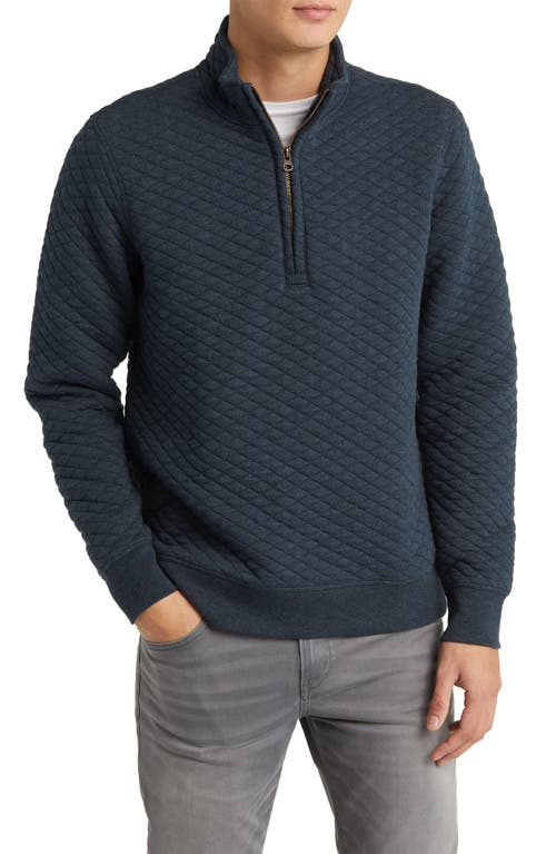 Half Zip Sweatshirt in Carbon Blue