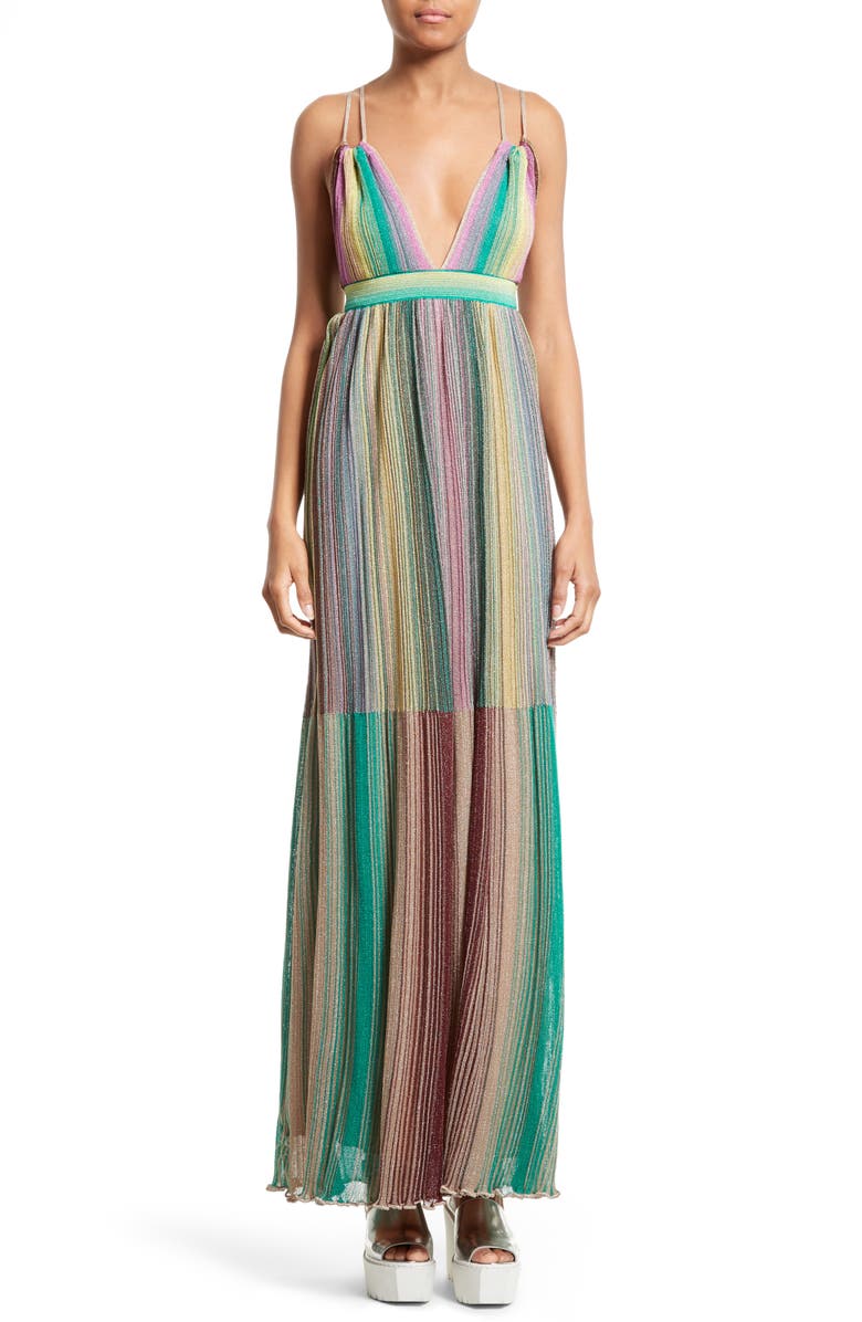 M Missoni Plissé Multicolor Maxi Dress | Nordstrom