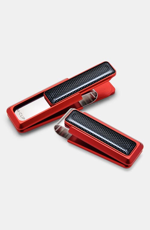 M-Clip® M-Clip Ultralight Money Clip in Red/Black